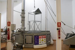 Un elevador en el Pozo San Miguel